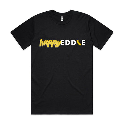 Happy Eddie Script T-Shirt CALIFORNIA - Black/Yellow